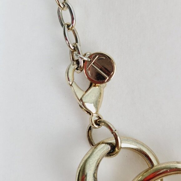 Talbots Thick Heavy Chain Link Necklace Round Circles Weighty Business Casual - Picture 7 of 8